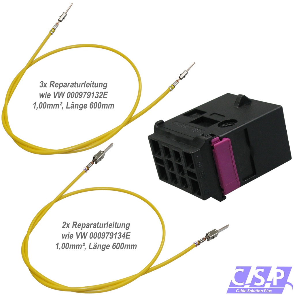 [33-1886] Reparatursatz Kabel 10-polig Stecker passend VW AUDI SEAT 1J0937743 1J0 937 743