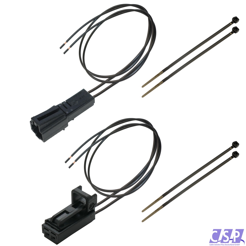 [33-1895] Reparaturset Kabelsatz Stecker 2-polig wie VW 4E0972575 4B0971832 Steckverbinder