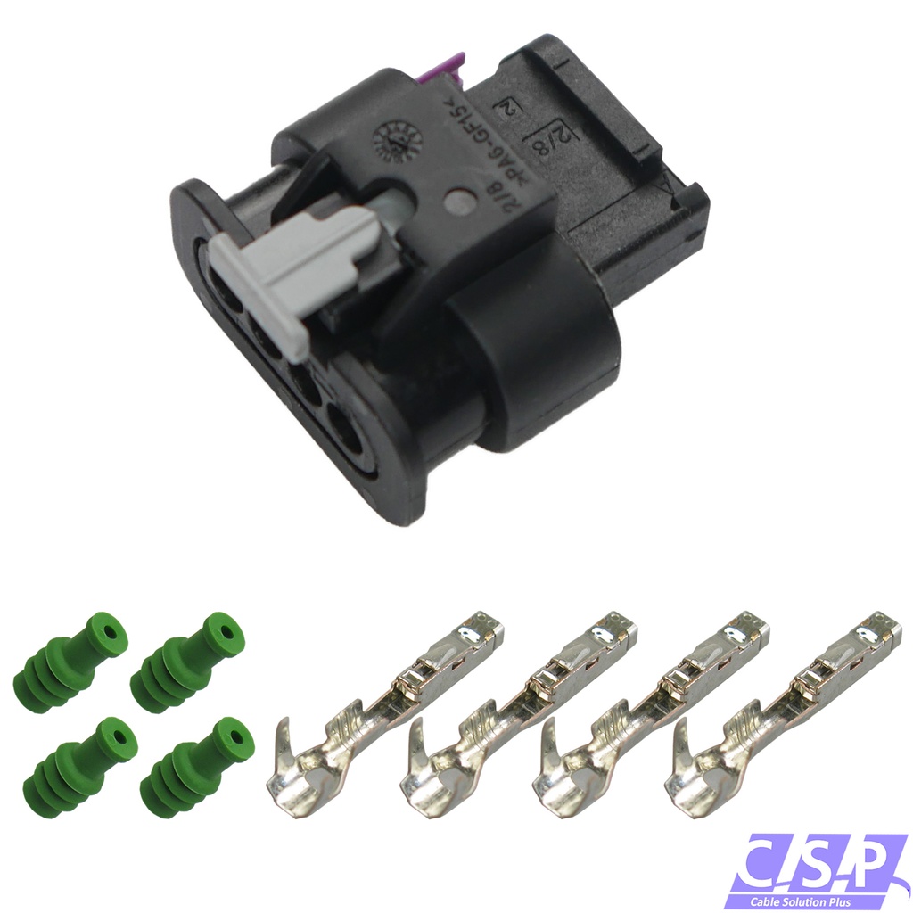 [33-1905] Reparatursatz 4-polig Stecker passt zu VW 4F0973704 / 4F0 973 704 Luftmassenmesser