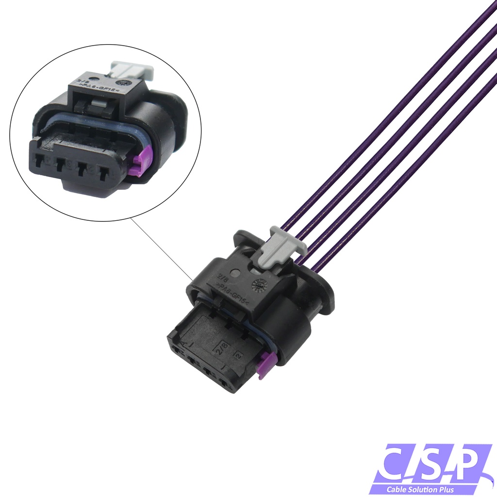[33-1906] Reparatursatz Kabelsatz 4-polig Stecker passt zu VW AUDI 4F0973704 4F0 973 704