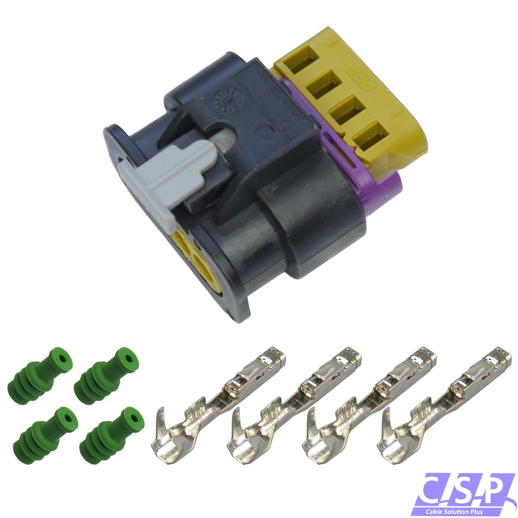 [33-1907] Reparatursatz 4-polig Stecker wie VW 4H0973704C / 4H0 973 704C Luftmassenmesser