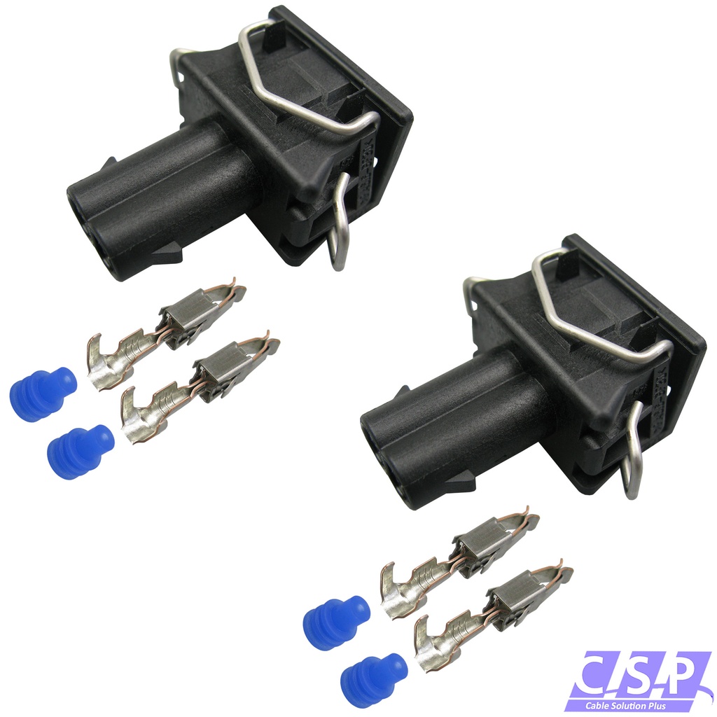 [33-1918] 2x Reparatursatz 2-polig JPT Stecker passt zu VW 037906240 Einspritzventil EV1