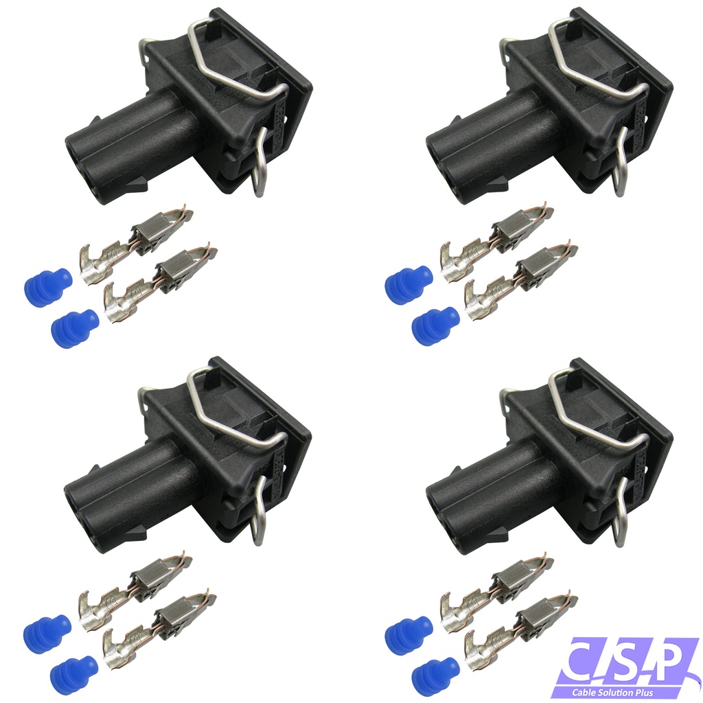 [33-1919] 4x Reparatursatz 2-polig JPT Stecker passt zu VW 037906240 Einspritzventil EV1