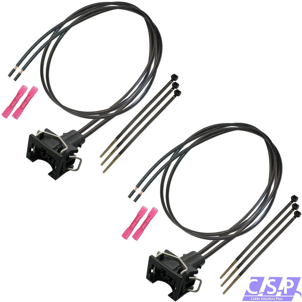 [33-1921] 2x Reparatursatz Kabelsatz 2-polig Stecker wie VW 037906240 Einspritzventil EV1