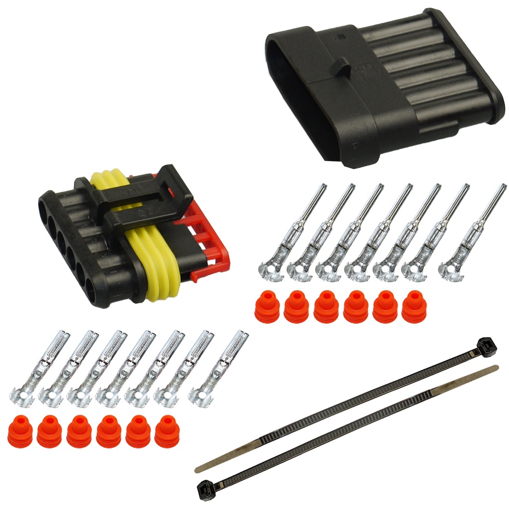 [33-0005-RT] Superseal Gehäuse Set 6-polig, 1,50mm² - 2,50mm²
