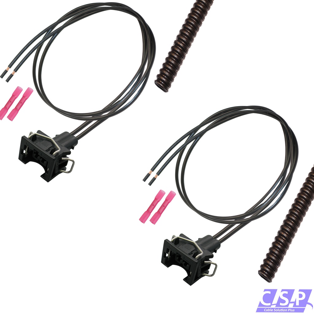 [33-1924] 2x Reparatursatz Kabelsatz 2-polig Stecker wie VW 037906240 Einspritzventil EV1