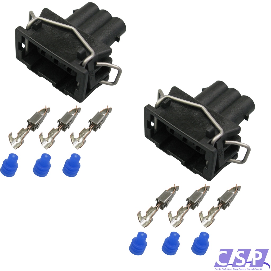 [33-1925] 2x Reparatursatz 3-polig 0,5²-1,0² JPT Stecker passt zu VW 357972753 357 972 753