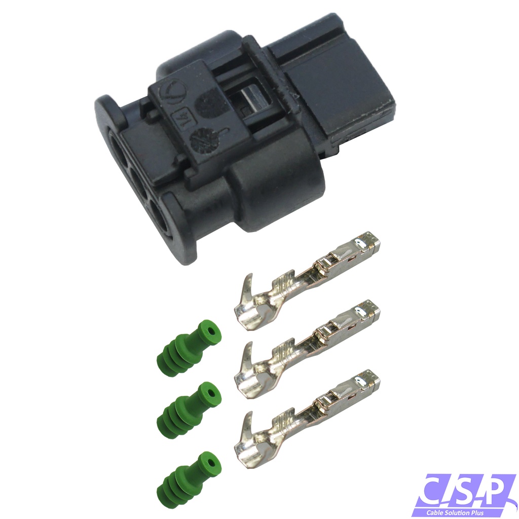 [33-1963] Reparatursatz 3-polig Stecker wie VW 3C0973203 / 3C0 973 203 Steckverbinder PDC
