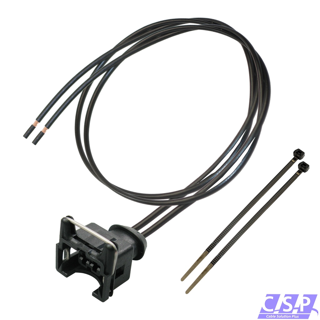 [33-2000] Reparatursatz Kabelsatz 2-polig JPT Stecker Buchse TE 828657-3 Kabelbinder