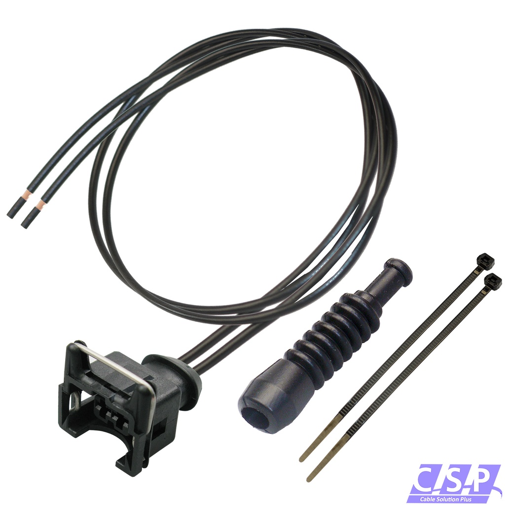 [33-2000-T] Reparatursatz Kabelsatz 2-polig JPT Stecker Buchse TE 828657-3 Knickschutztülle