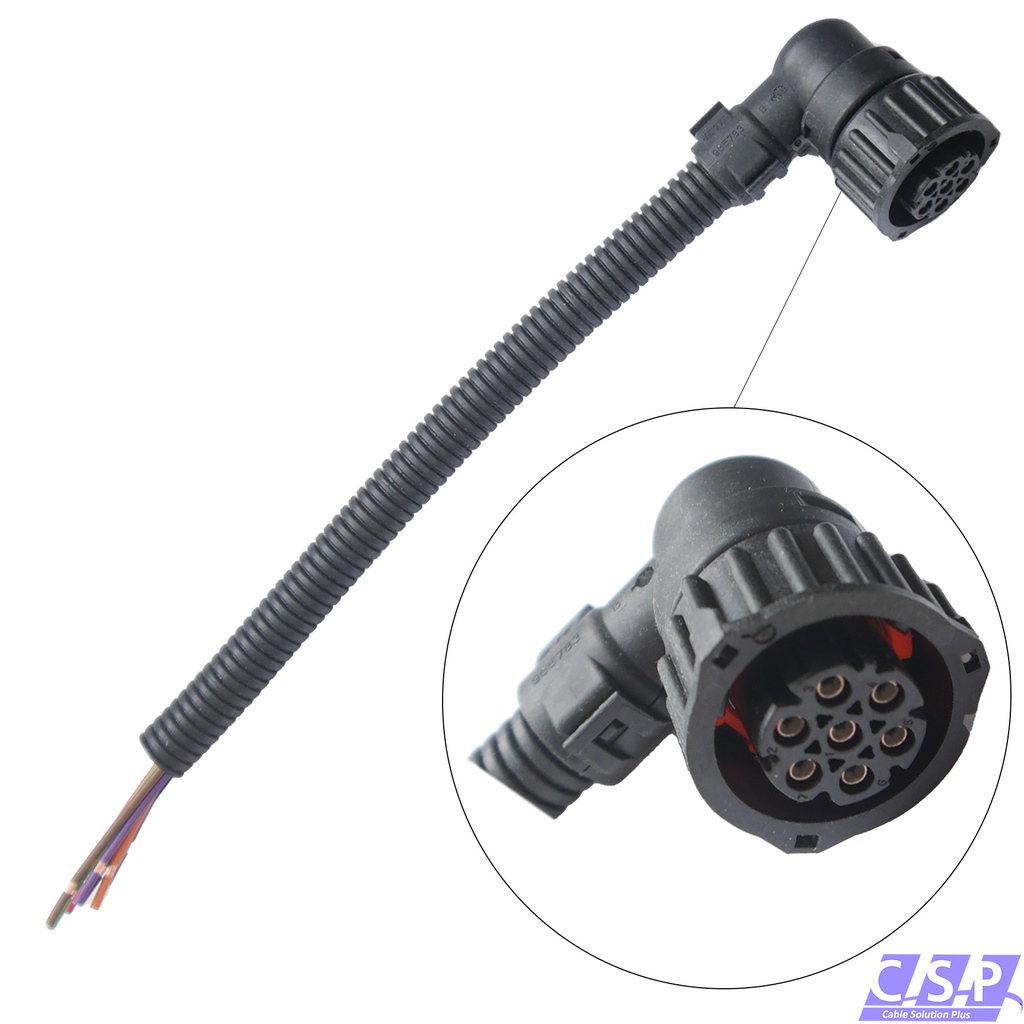 [33-2010-B] Stecker 7-polig rund Rückleuchte DIN kompatibel zu DAF CF LF XF XF95 XF105 95XF