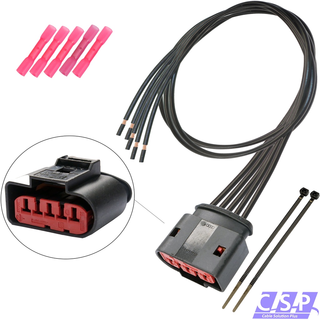 [33-2024] Reparatursatz Kabel 1J0973775A Stecker 5-pol Luftmassenmesser kompatibel zu AUDI VW SEAT Mercedes