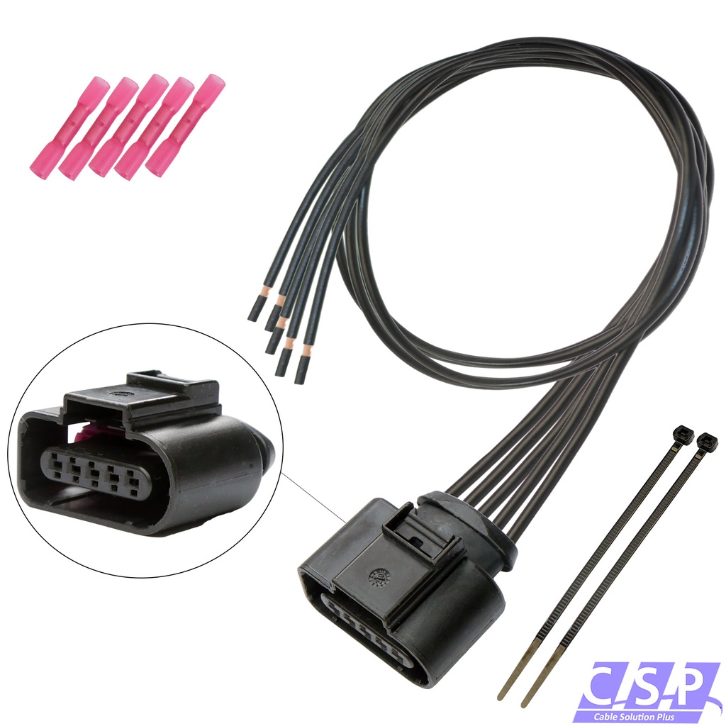 [33-2027] Reparatursatz Kabelsatz Stecker 5-polig 8K0973705 passt zu AUDI VW SEAT SKODA