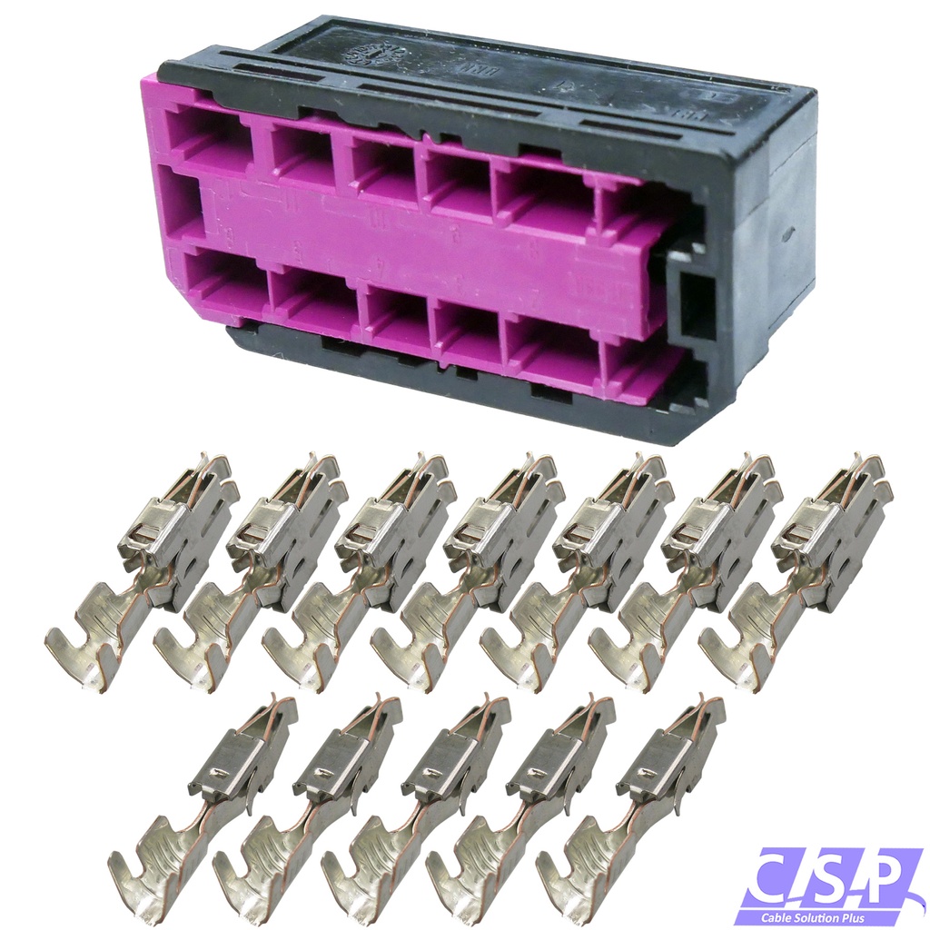 [33-2046-SET] Reparaturset Stecker 12-pol., 8L0971978, Zündschloß, Lenkstock, passt zu VW AUDI