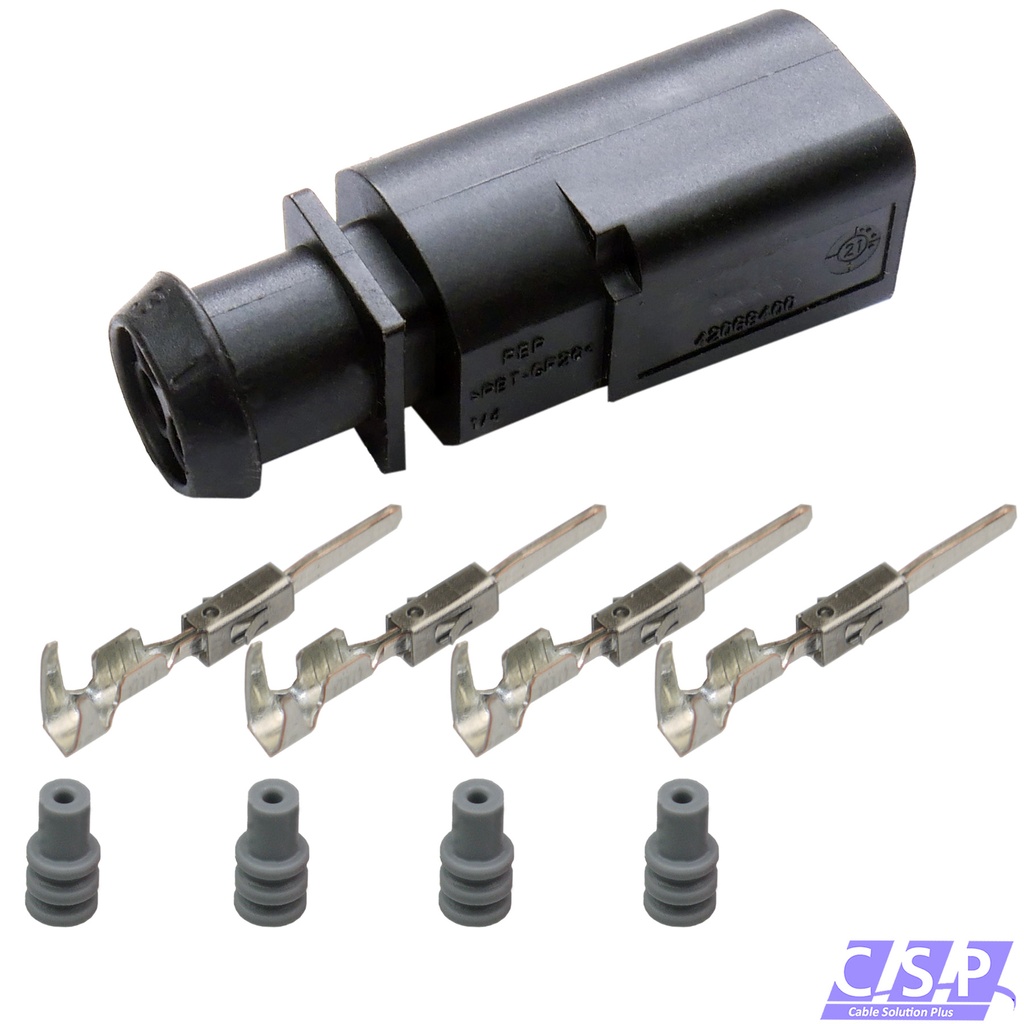 [33-2055] Reparatursatz 4-polig Stecker 4B0973812 4B0 973 812 passt zu VW AUDI SEAT SKODA