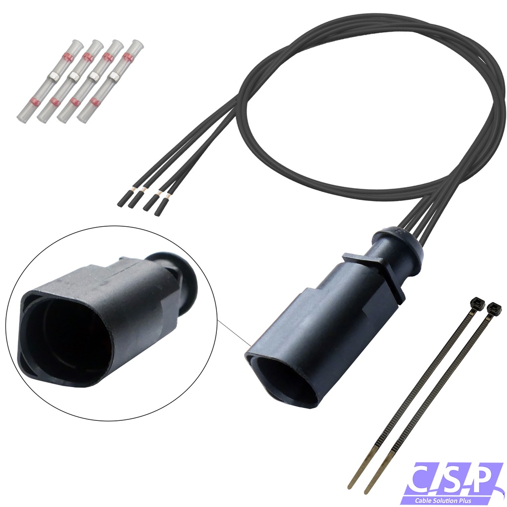 [33-2056] Kabel Reparatursatz 4-polig Stecker 4B0973812 4B0 973 812 passt zu VW AUDI SEAT