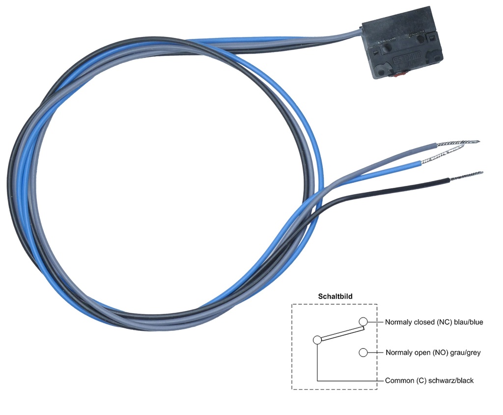 [33-2064] Mikroschalter Snap Action Switch V4NS Wechsler, IP67, Leitungen/kabel ca. 500mm