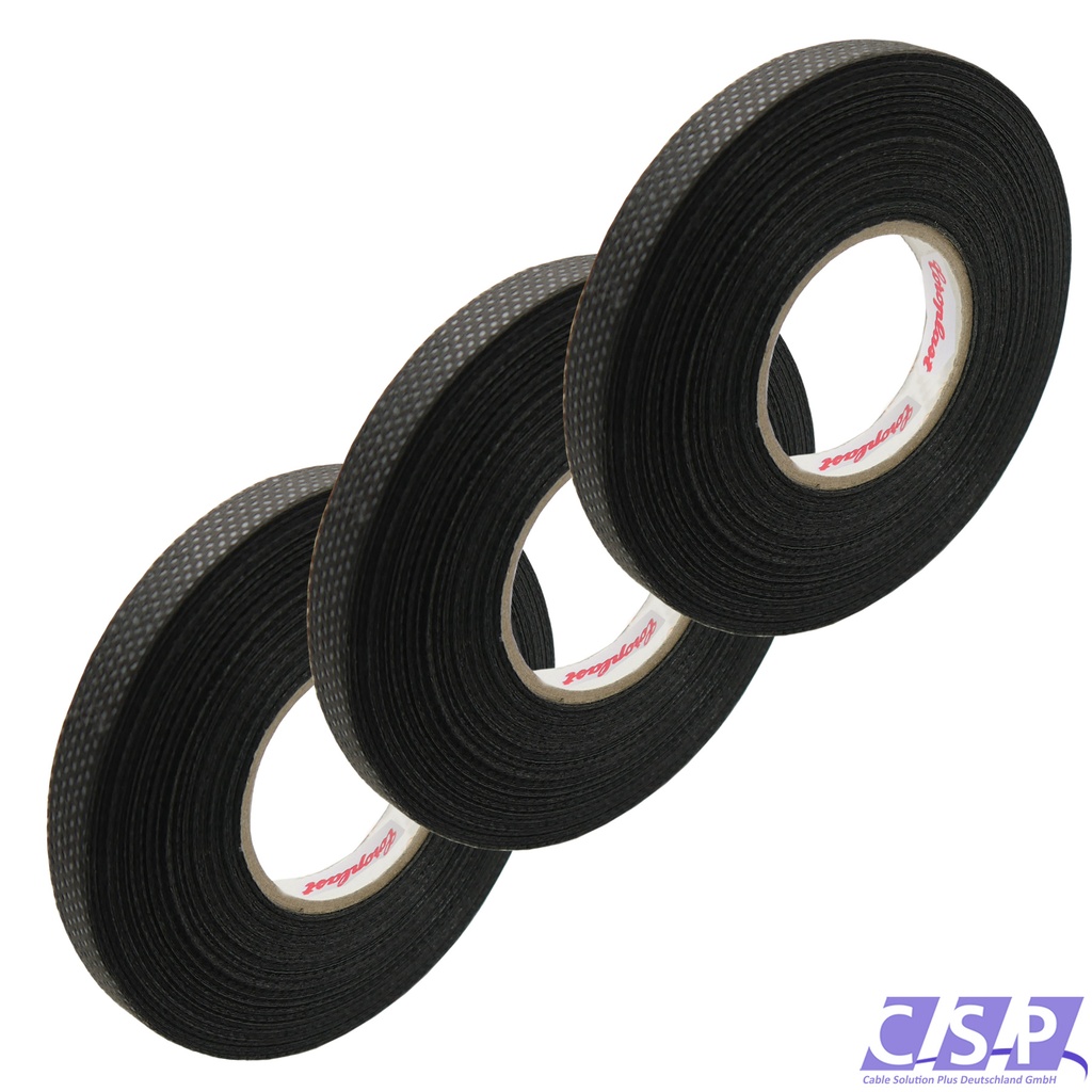 [33-2067-03] 3x Tape Klebeband Gewebeband Coroplast 9mm x 25m Tapeband Isolierband KFZ PKW Elektro Industrie