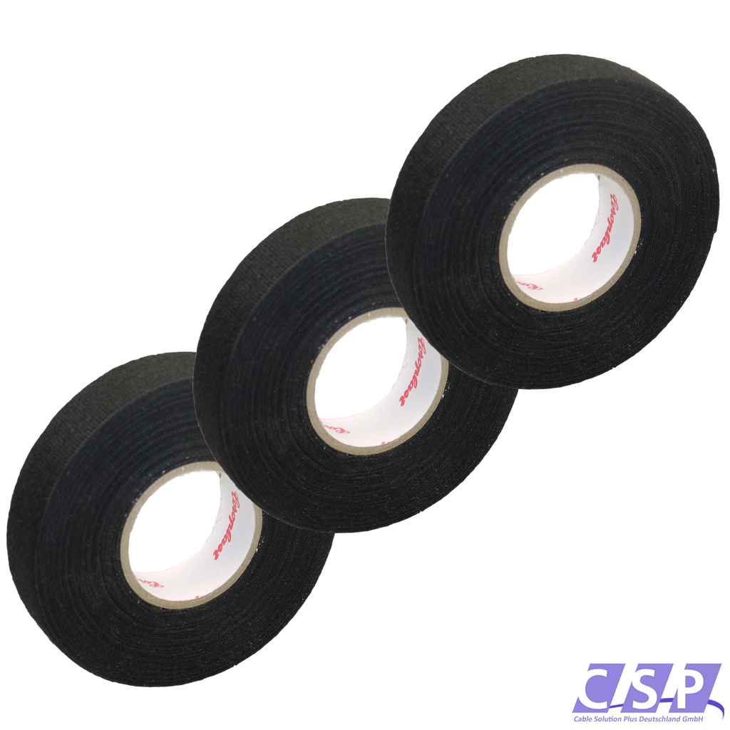 [33-2068-03] 3x Tape Klebeband Gewebeband Coroplast 19mm x 25m Tapeband Isolierband KFZ PKW Elektro Industrie