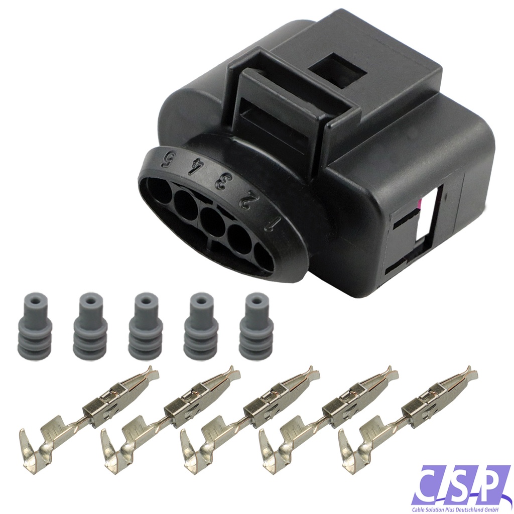 [33-2071] Reparatursatz 5-pol. Stecker passt zu VW AUDI 1J0973705 z.B. LMM, Lambdasonde