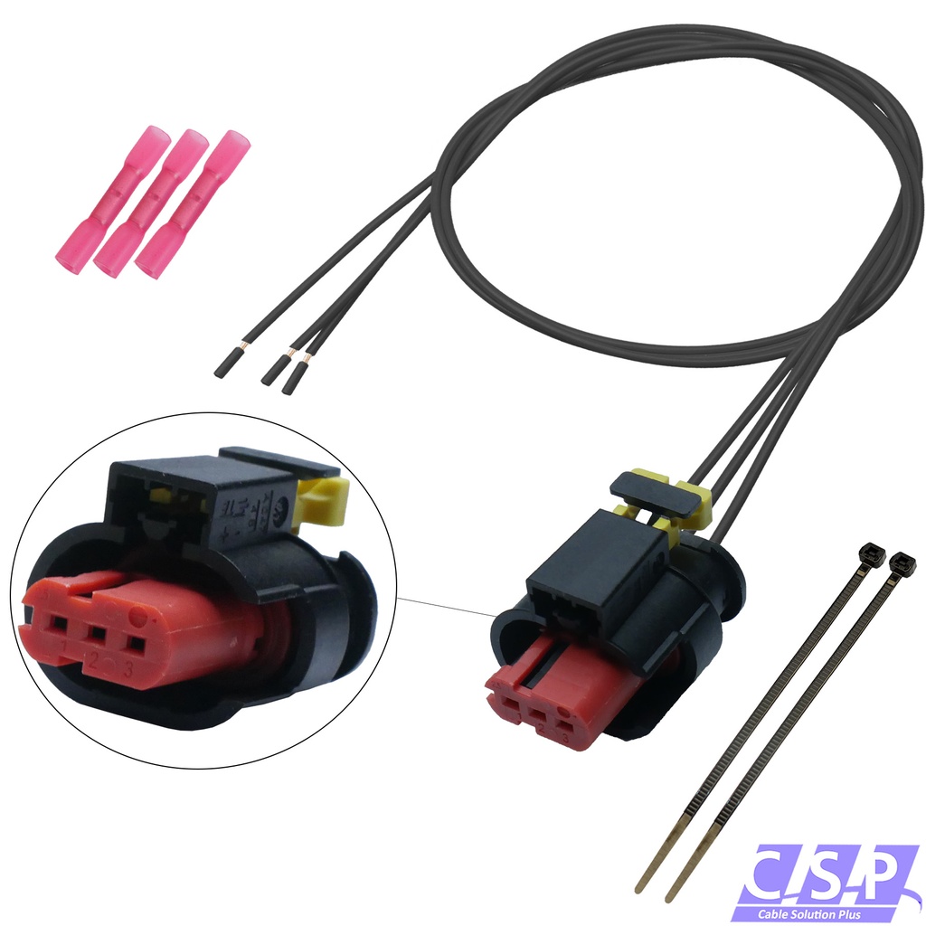 [33-2078] Reparatursatz Kabel Stecker Zündspule 3-pol passt zu FIAT OPEL LANCIA 284425-1
