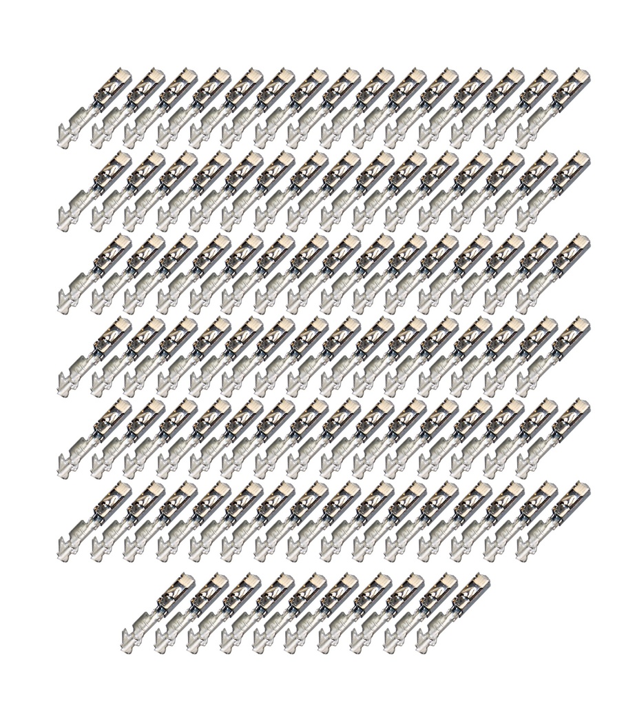 [33-0177-100] 100x MQS Quadlok Buchse Stecker Crimp Terminal Kontakt PIN 0,50mm² - 0,75mm² kompatibel mit VW, BMW, Fakra MOST