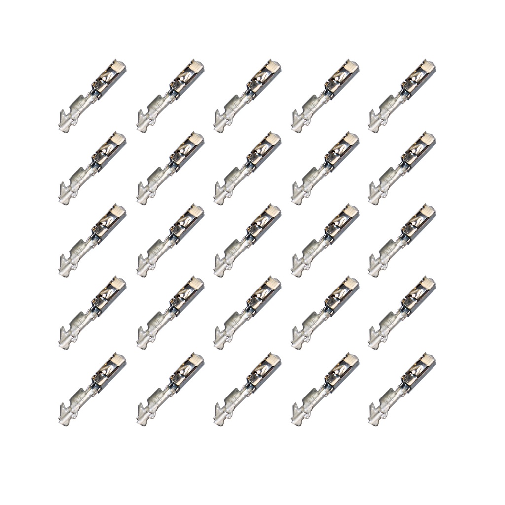 [33-2081-25] 25x MQS Quadlock Buchse Stecker Crimp Kontakt 0,25²-0,35² Steckbereich vergoldet