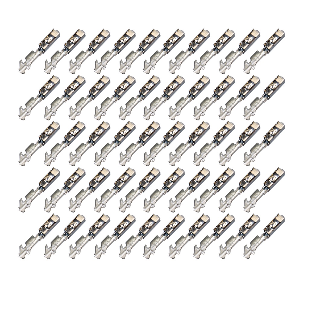[33-2081-50] 50x MQS Quadlock Buchse Stecker Crimp Kontakt 0,25²-0,35² Steckbereich vergoldet