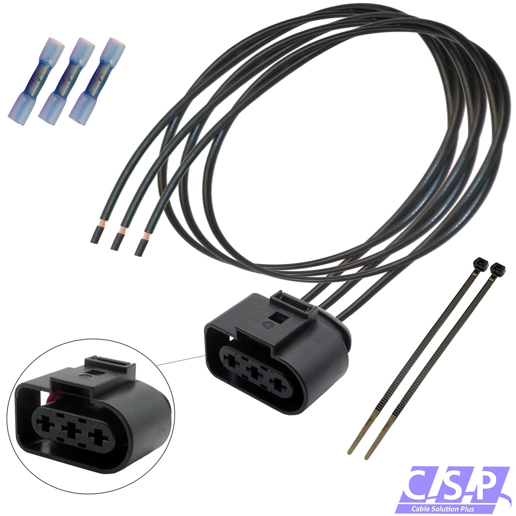 [33-2101] Kabelsatz 3-polig Stecker Zentralelektrik 1J0973753 passt zu VW, AUDI, SKODA