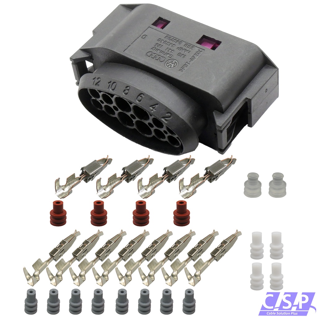 [33-2104] Stecker Set 1J0941165 zur Umrüstung Halogen Xenon Scheinwerfer VW Golf 5 Touran