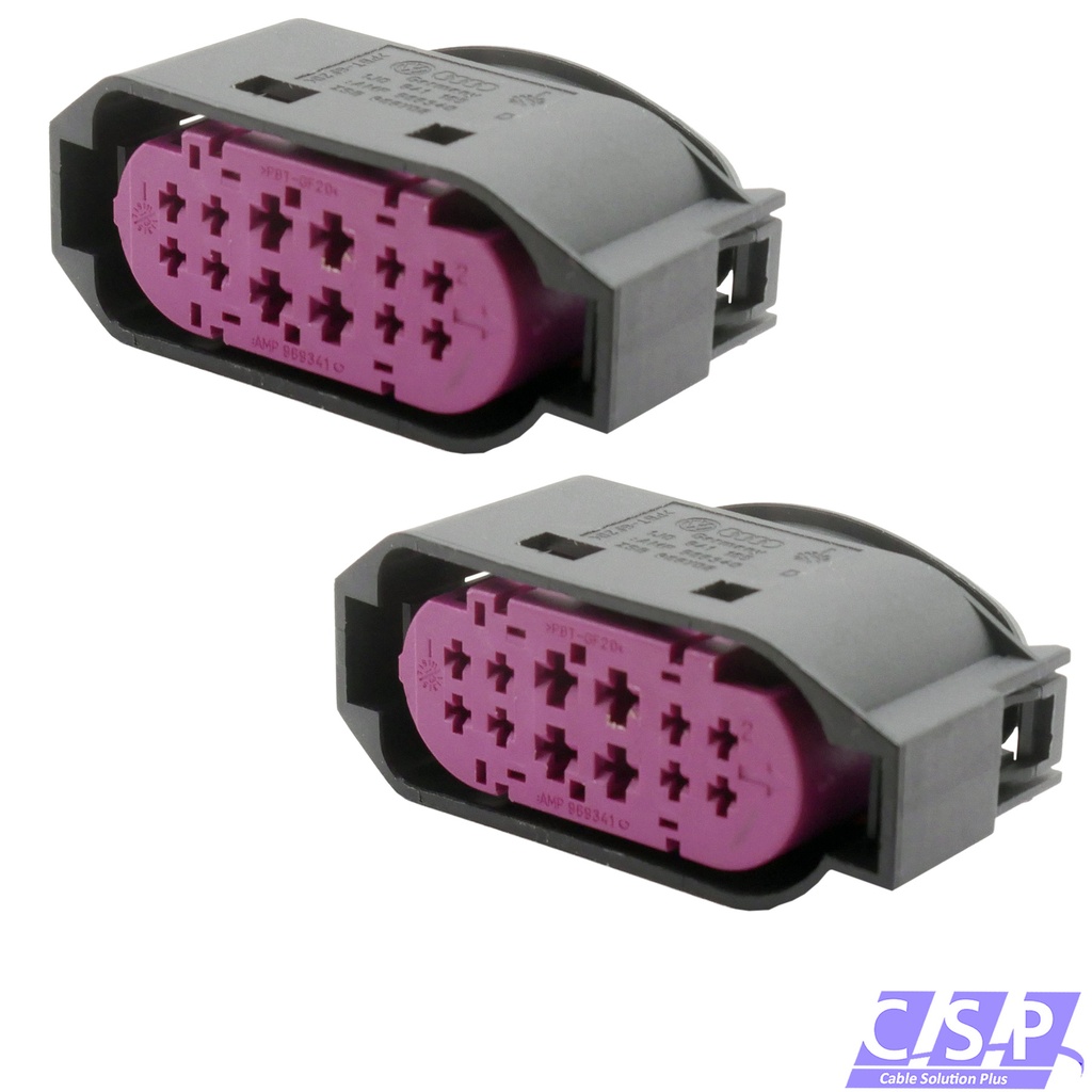 [33-2103-SET] 2x Stecker 1J0941165 Umrüstung Halogen Xenon Scheinwerfer komp.  VW Golf 5 Touran