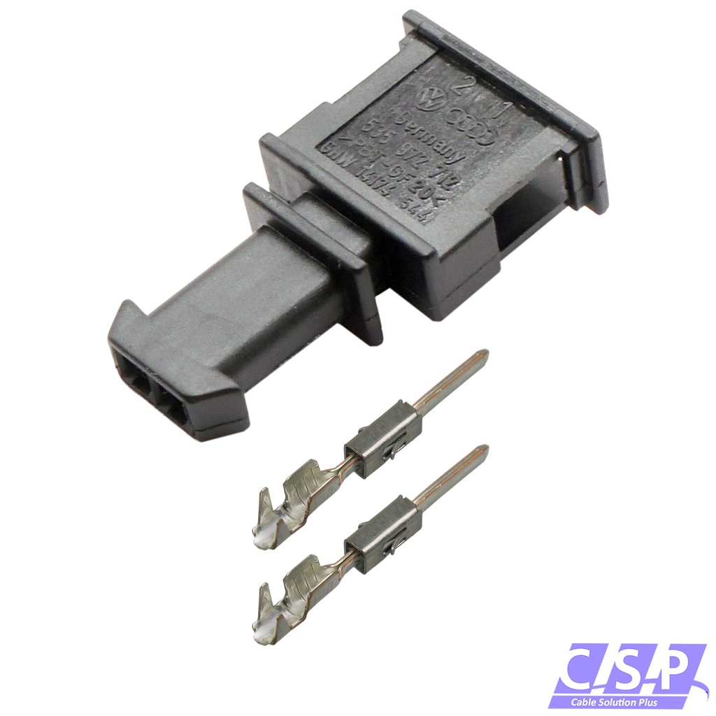 [33-2115] Reparatursatz Umrüstsatz Stecker 2-pol. passt zu VW 535972712 Kennzeichenleuchte