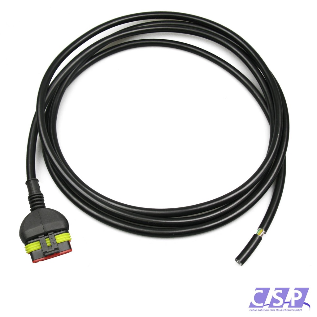 [KSF-33-0325-10000] Superseal 6-polig konfektioniertes Buchsengehäuse, Mantelleitung FLYY 4x1,00mm², Gummitülle , Länge 10.000mm