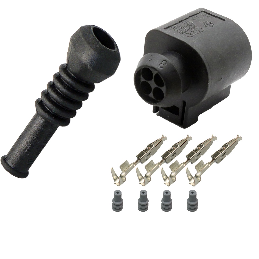 [33-2152] Stecker 4-polig Reparatursatz Schutzkappe 4B0973712 passt zu VW Skoda Seat Audi