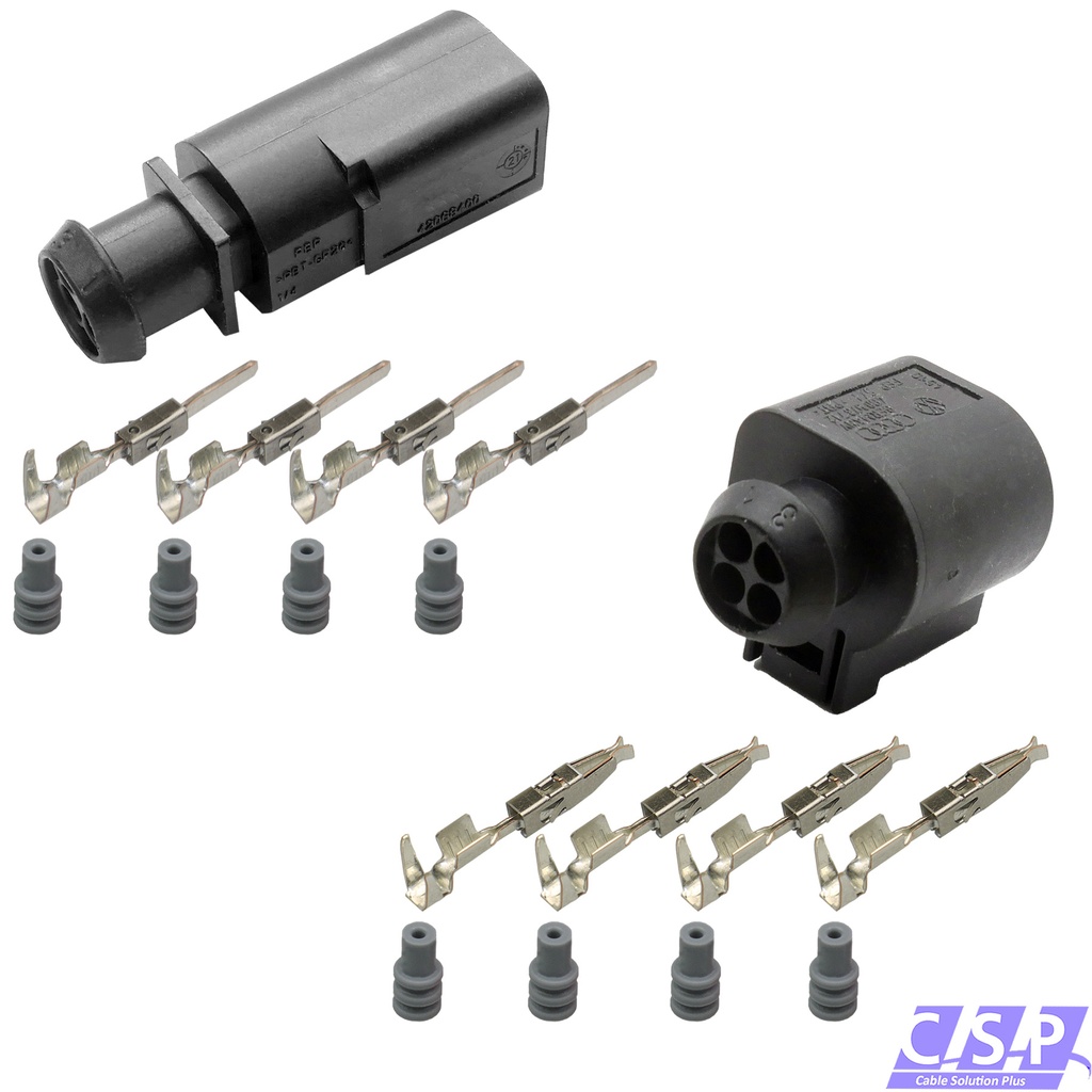 [33-2155] Stecker Set 4-polig Reparatursatz passend zu VW 4B0973712 4B0973812 Seat Audi
