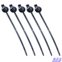 5x Kabelbinder 180x4,5mm, Teller mit Steckfuß f. Loch 8,0-8,2, für Bündel 5-40mm