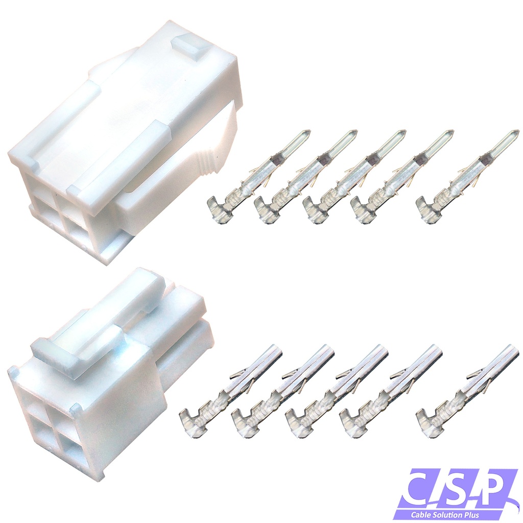 [33-2179] Set 4-polig Molex Mini-Fit Jr. Buchse 39-01-2045   Stift 39-01-2046, 5557, 5559