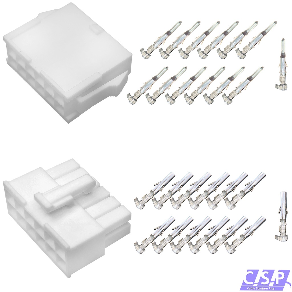 [33-2183] Set 12-polig Molex Mini-Fit Jr. Buchse 39-01-2125   Stift 39-01-2126, 5557, 5559