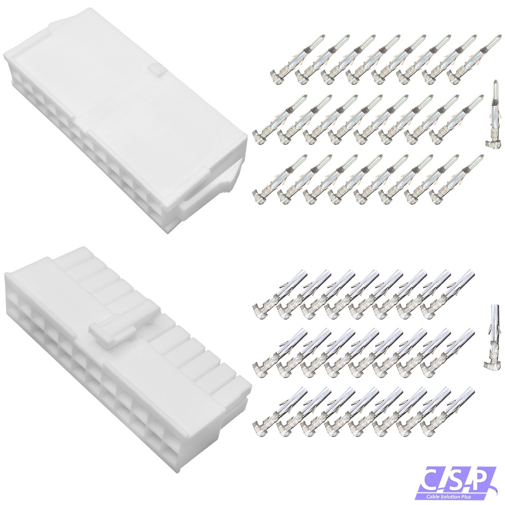 [33-2189] Set 24-polig Molex Mini-Fit Jr. Buchse 39-01-2245   Stift 39-01-2246, 5557, 5559