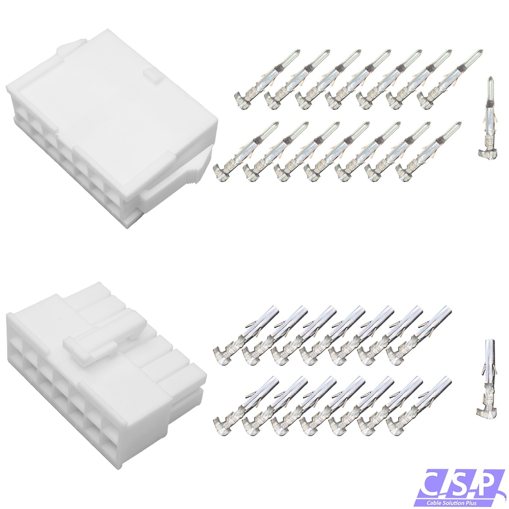 [33-2184] Set 14-polig Molex Mini-Fit Jr. Buchse 39-01-2145   Stift 39-01-2146, 5557, 5559