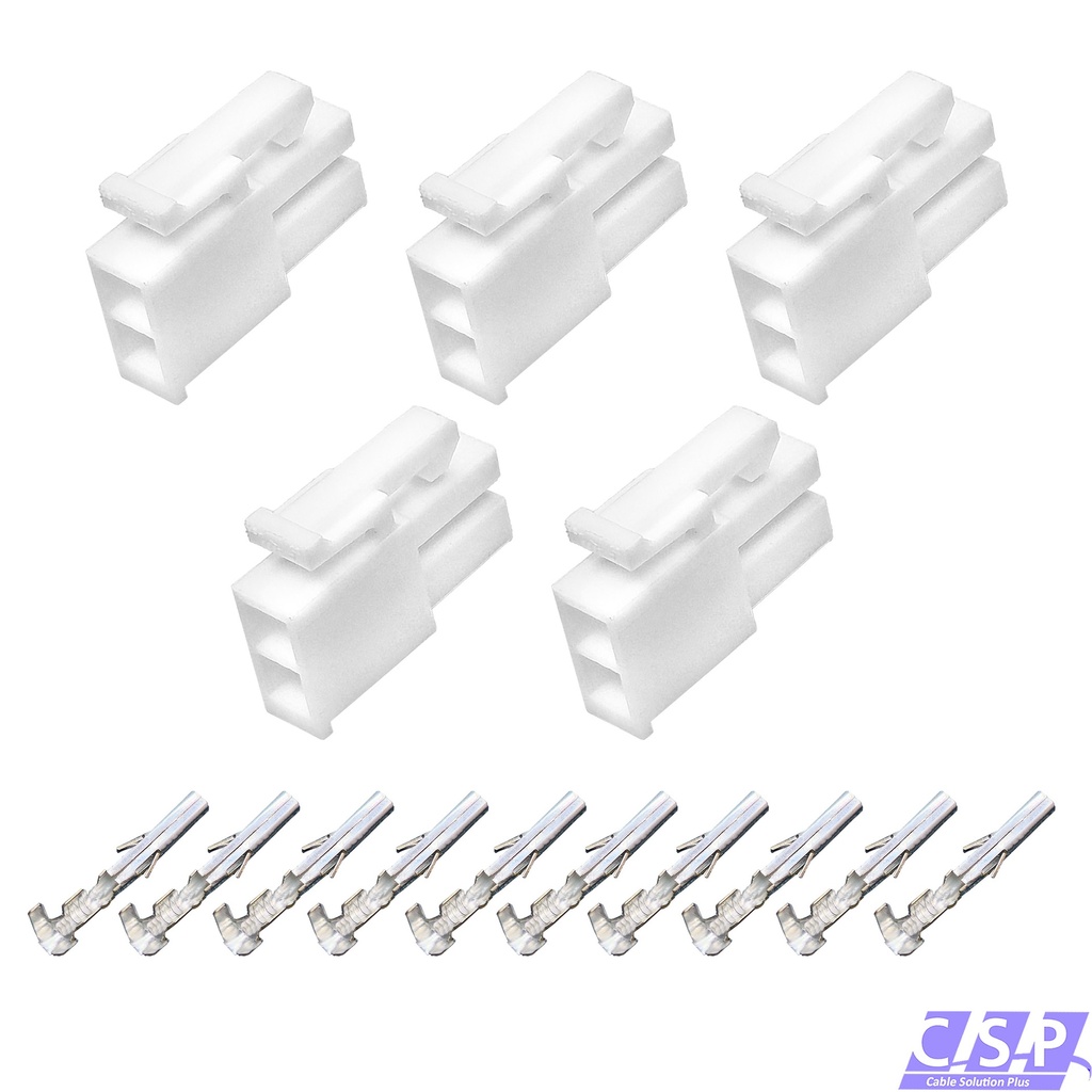 [33-2178-5xBU] 5x Set 2-pol Stecker Molex Mini-Fit Jr. Buchse 39-01-2025, 5557-02-R, 39-00-0038