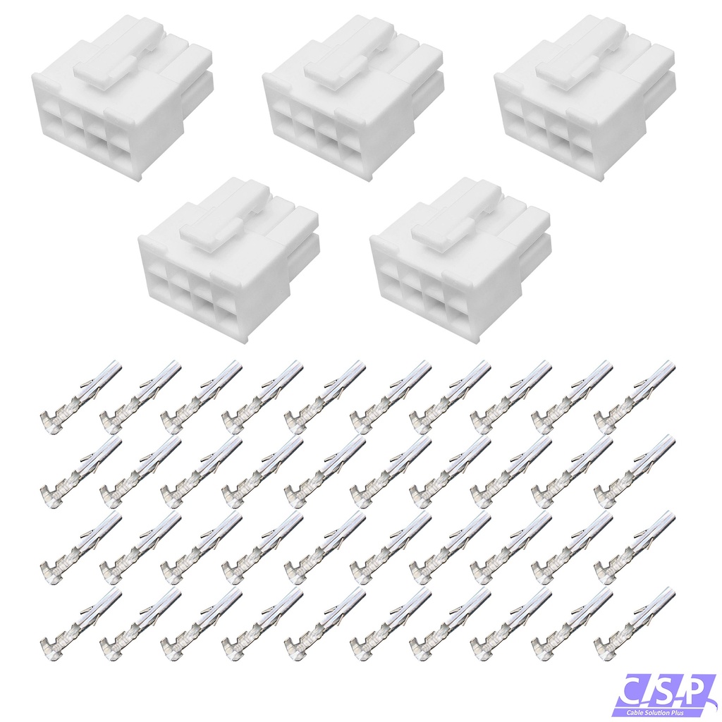 [33-2181-5xBU] 5x Set 8-pol Stecker Molex Mini-Fit Jr Buchse 39-01-2085, 5557-08-R, 39-00-0038