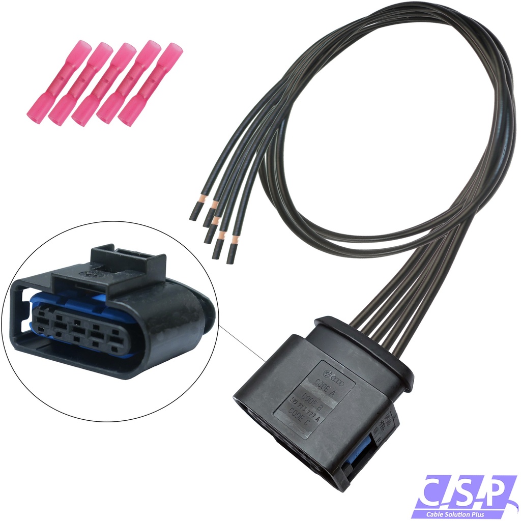 [33-2198] Reparatursatz Kabelbaum 1J0973999A Stecker 5-pol Luftmassenmesser kompatibel mit AUDI VW SEAT SKODA