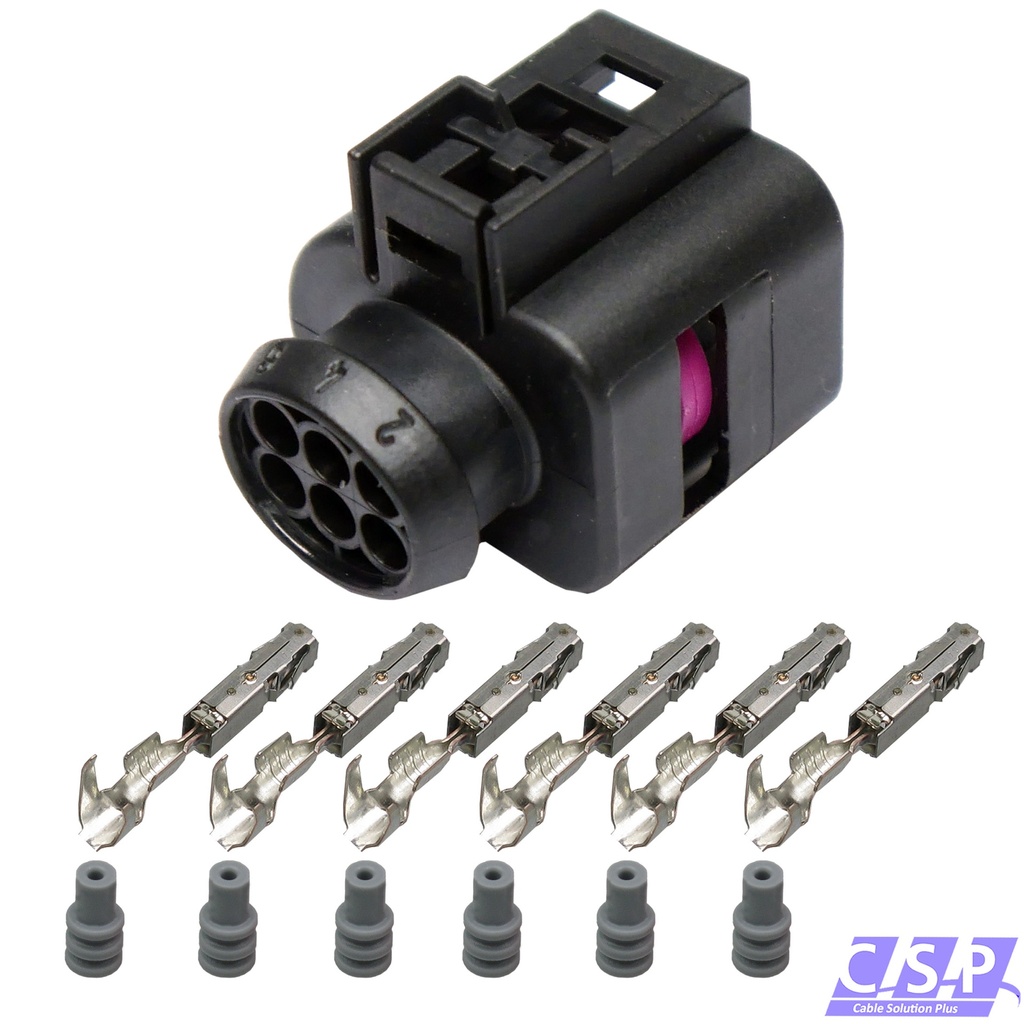 [33-2204] Reparatursatz Stecker 6-pol 5N1973206 Drosselklappe, PDC kompatibel mit AUDI VW SEAT SKODA