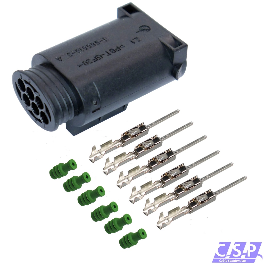 [33-2206] Reparaturset Stecker 6-polig MQS Stift Gehäuse 0,50-0,75mm² gedichtet 1-967587-3