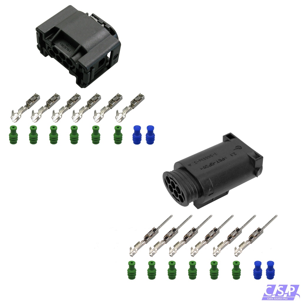 [33-2207] Reparaturset Stecker MQS 6-polig MQS Buchse   Stift 1-967587-3 und 1-967678-1