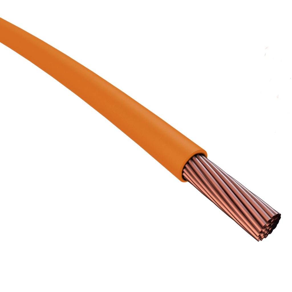 [33-2231] Leitung Kabel Hochtemp., Huber Suhner Typ RADOX® 155 RXL, orange 1,50², ME Ware