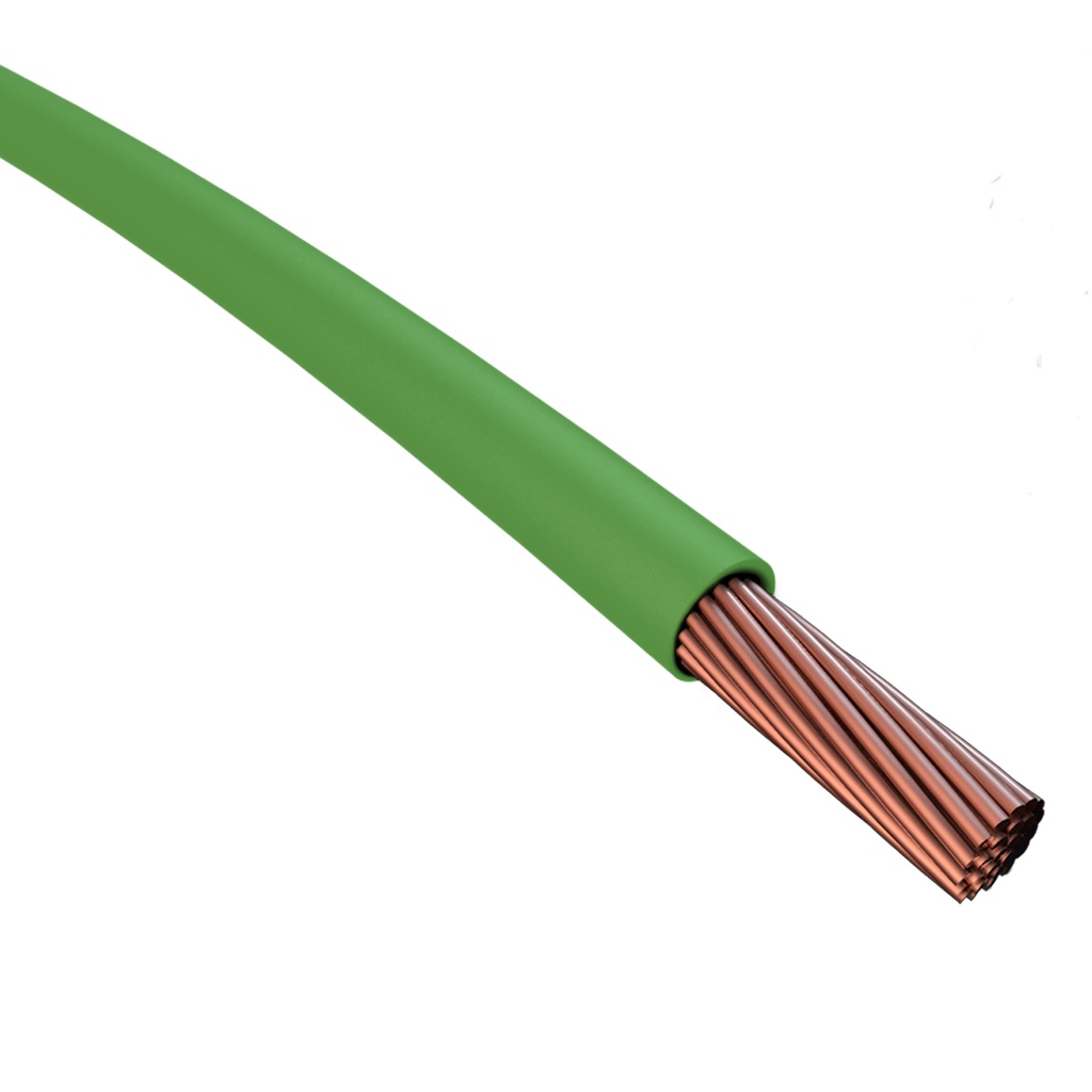 [33-2232] Leitung Kabel Hochtemp., Huber Suhner Typ RADOX® 155 RXL, grün 0,25², ME Ware