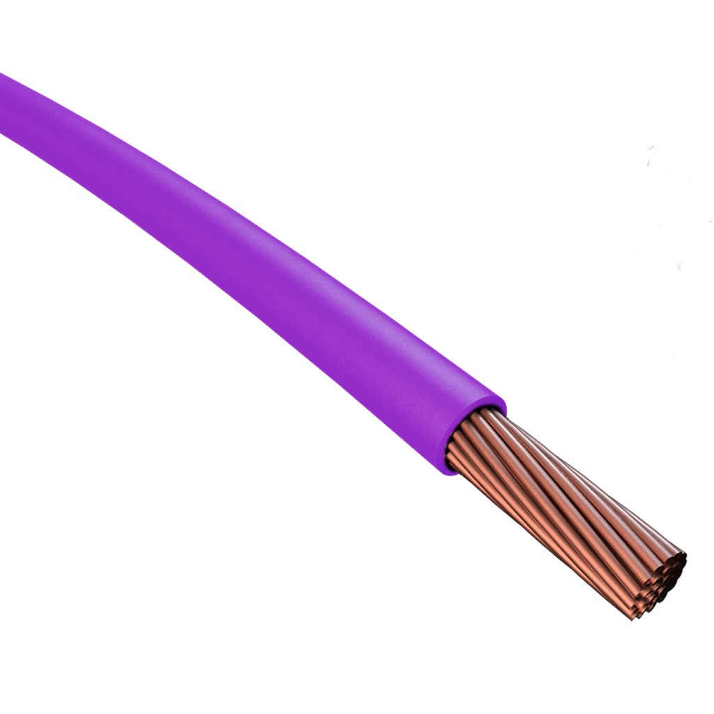 [33-2234] Leitung Kabel Hochtemp., Huber Suhner Typ RADOX® 155 RXL, violett 0,25², ME Ware