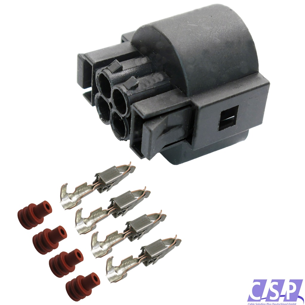 [33-2239] Reparatursatz Buchse Stecker 4-pol 1,0²-2,5² passt zu VW 1H0973734, 1H0 973 734 Scheinwerfer